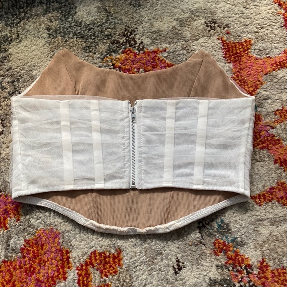 White corset with zipper - Picture 2 of 2